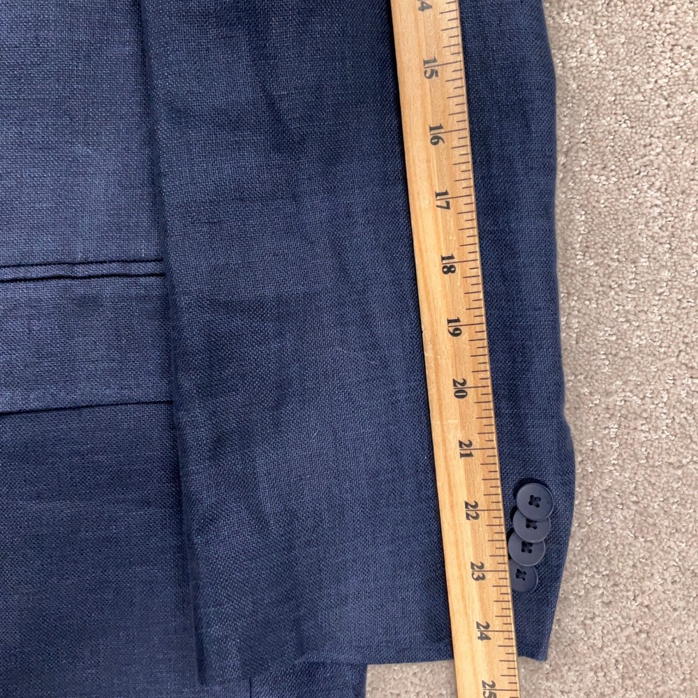 Michael Kors Blazer Mens 44S Navy Blue Executive Classic Lightweight Linen - Picture 9 of 12